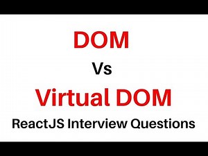 React JS Explain HTML DOM vs Virtual DOM Interview Questions