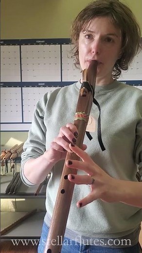 Walnut Native American style flute in the key of F# (F Sharp) by Stellar Flutes