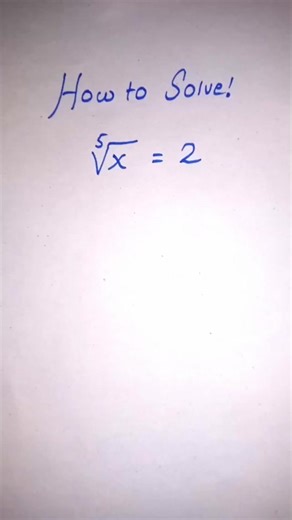 🔥 Root Power Challenge! 🔥 Solve this equation 👇 5√x = 2 🧠 Convert the root into exponential form ⚡ Raise both sides to the correct power! Can you find the value of x? 👇 Comment your answer 📘 AK Khan Tutor #AKKhanTutor #Exponents #Roots #AlgebraBasics #MathChallenge | AK Khan Tutor