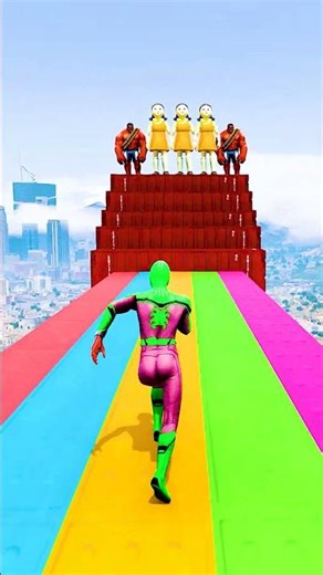 GTA 5 Epic Water Ragdolls | Spider-Man Jumps / Fails ep.15867#shorts