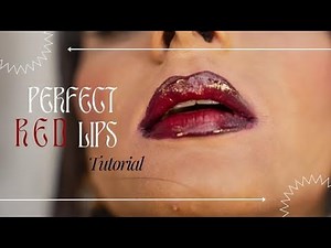 A Perfect Red Lips Tutorial || Red Lips|| RED LIP MAKEUP TUTORIAL