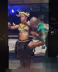 KIRIBATI MWAIE (DANCING) ... is an art form - it is unique, haunting and beautiful. It contains elements of chorus, dance, ballet and lyric drama which are done to a rhythm beaten out on a box or a tin plate, or in this case to a recorded song. The mwaie reflects the way that the Kiribati people look at life. Traditionally, the singers which stand or sit behind the dancer, sing and clap with all their might to make the dancing more exciting. The dancers and their concentration on movement - a ti