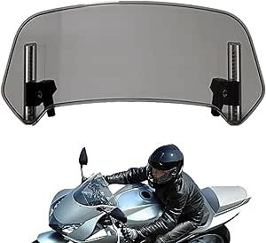 Motorcycle Windshield- Windscreen for Motorcycles | PC Sturdy Windshield Extension | Wind Deflector for Bikes | Easy Installation Windproof Windscreen Extension for Motorcycles