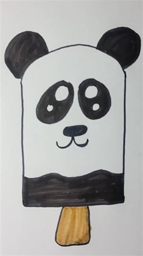How to draw Panda ice cream | easy steps |#shortsfeed #drawing#cutedrawing