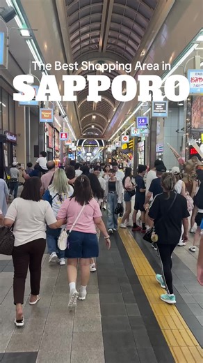 The Best Shopping Area in Sapporo, Hokkaido, Japan 🇯🇵 📍Tanukikoji Shopping Street #japan #japantravel #shopping #july #summer #sapporo #traveltok #shoppingvlog