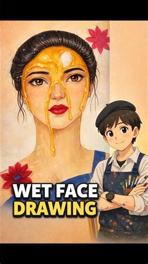 Wet face painting by # aryan art station