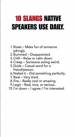 10 Slangs Used by Native People | Slangs Native Speakers Use Daily!