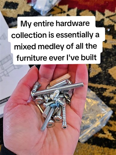 My entire hardware collection is essentially a mixed medley of all the leftover furniture pcs I've built my entire life. am i wrong