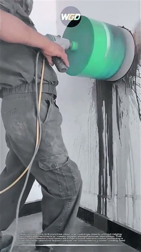 High-power core drill makes wall openings cleanly