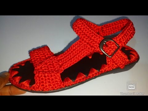 How to #crochet this sandals, tutorial crochet video