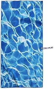 Microfiber Beach Towel - Quick Dry, Sand Resistant, Ultra Absorbent Smart Towel - (Large 30 x 60) Perfect for Travel, Yoga, (Beach (30"x60"), Water Sounds)