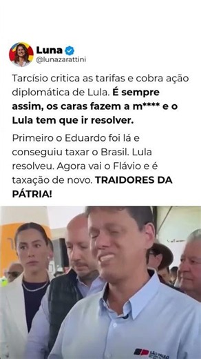 💣 Traitors to the homeland create a problem in the US and Tarcísio dumps the bill in Lula's lap💣