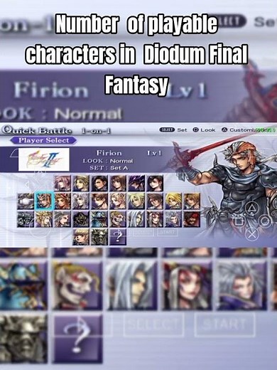Dissida duellum Final fantasy All characters