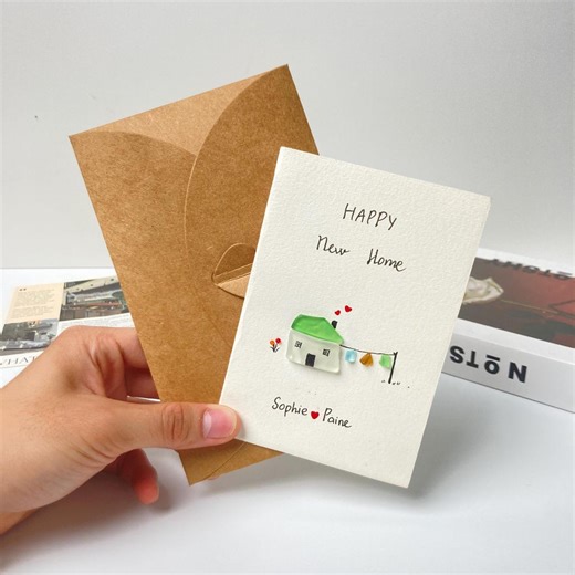 Handmade New Home Card, Personalised Housewarming Gift, Cute Mini House Card, Custom Couple Gift, Congratulations New Home, Unique Present - Etsy