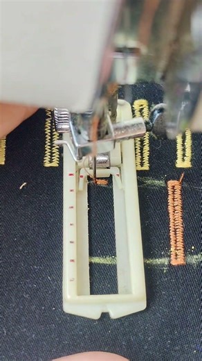 Sewing buttonhole pattern using a Janome sewing machine #sewing