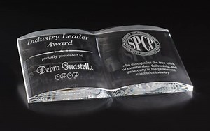 Crystal Open Book 7"l X 4"w Custom Engraved and Personalized - Etsy