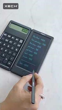 Xech Foldable LCD E-Writer and 12 Digit Calculator DigiFold