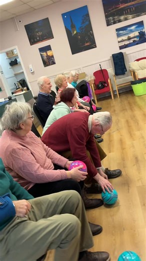 ⚽💙 Seated Football at Montrose Connections, Meeting Centre 💙⚽ We’re delighted to share a glimpse of the fantastic seated football sessions led by our Project Officer, Kerr, with members of our Dementia Meeting Centre. These sessions are all about fun, laughter and connection, while gently encouraging physical movement and coordination in a safe, supportive environment. Seated football offers a great way for our members to stay active, build confidence and enjoy meaningful social interaction no