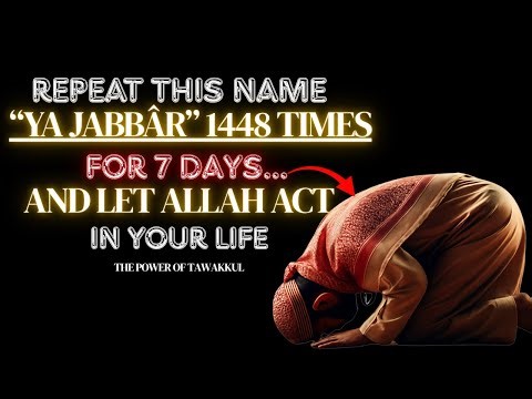 Try this invocation for 7 days: "Ya Jabbâr" and watch the miracle happen.