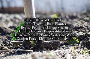 A solid set of essentials will last years and save you money. Most “specialty” tools just duplicate what the basics already do! #FrugalGardener #GardenOnABudget #GardeningEssentials #GardenHacks #GardeningChannel https://www.gardeningchannel.com/what-tool-does-every-gardener-need/ | Vegetable Gardening