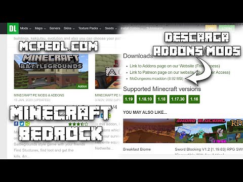 | Como Descargar Addons / Mods De MCPEDL | Addons Para Minecraft Bedrock | LuKaeGames |