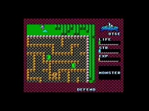 MSX2 テープ版 ハイドライド / ロード～デモ～少しプレイ