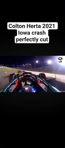 Colton Herta 2020 Iowa crash perfectly cut