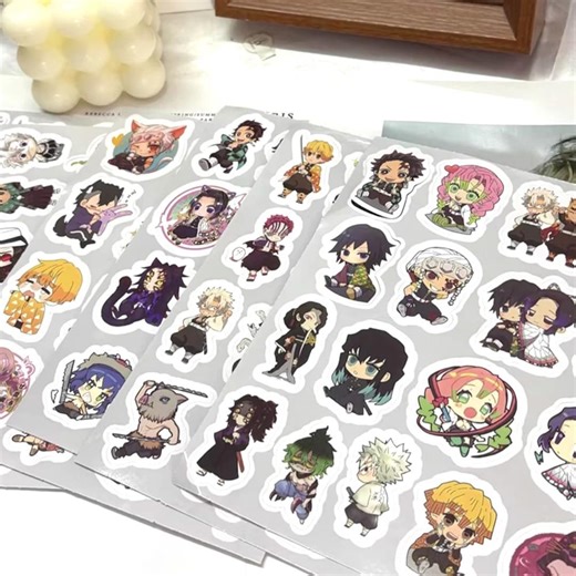 100 PCS Demon Slayer Sticker Pack - Cute Anime Chibi Decals Featuring Tanjiro, Inosuke, & Mitsuri - Waterproof Vinyl Kawaii Stickers - Etsy UK