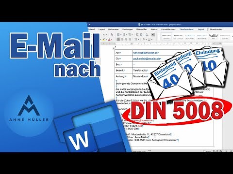 E-Mail nach DIN 5008 03/2020 in Microsoft Word - E-Mail schreiben für Anfänger