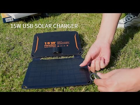 FlexSolar® 5V 15W Solar Panel Charger w/ a USB port