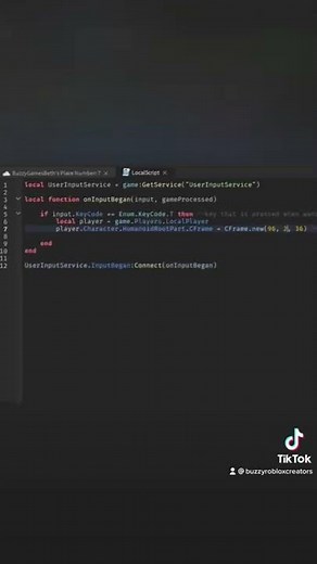 How to Teleport Pressing any Button in Roblox Studio