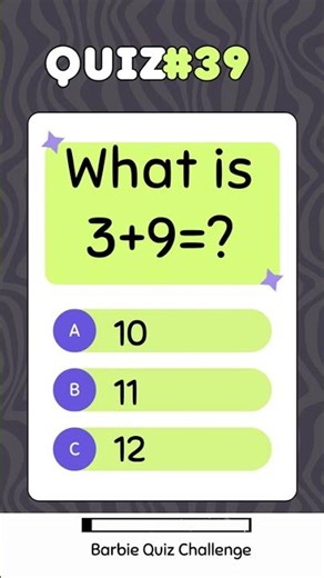 Can You Answer 3+9? 🧠💖 Barbie Quiz