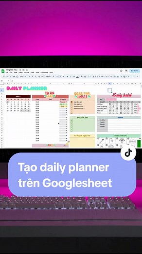 Tạo Daily Planner Trên Googlesheet