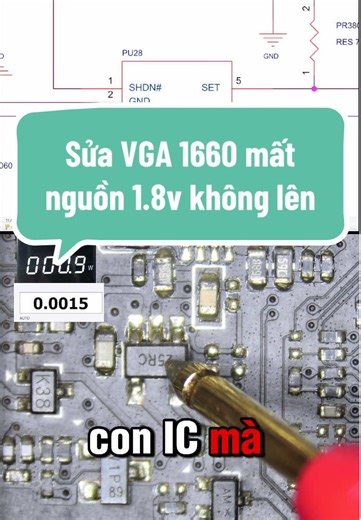 Sửa VGA 1660 mất nguồn 1.8v không lên màn fix done#sualaptop #suavga #suamaytinh #xuhuong #thinhhanhtiktok