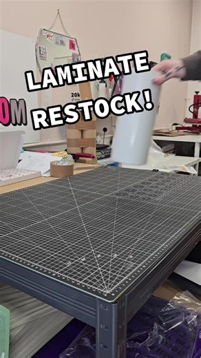 hurrah! restocked and ready to post! #jenslittlet #stickerlaminate #laminationtutorial #smallbiztiktok