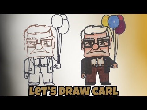 How to Draw Carl Fredricksen 👴 | Easy Pixar UP Drawing Tutorial (Step by Step)
