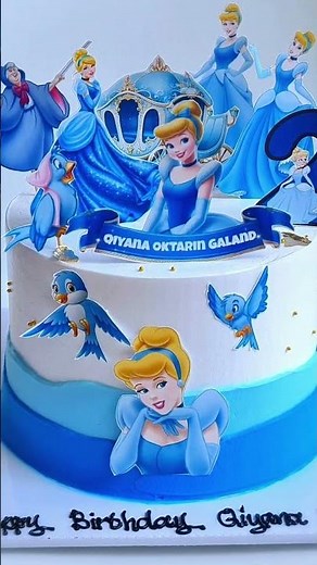 cake cinderella #disney #cakeart #cakecantik #cakedecorating #cakeideas #fondant #birthdaycake