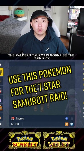 Paldean Tauros Build for 7 Star Samurott Raid