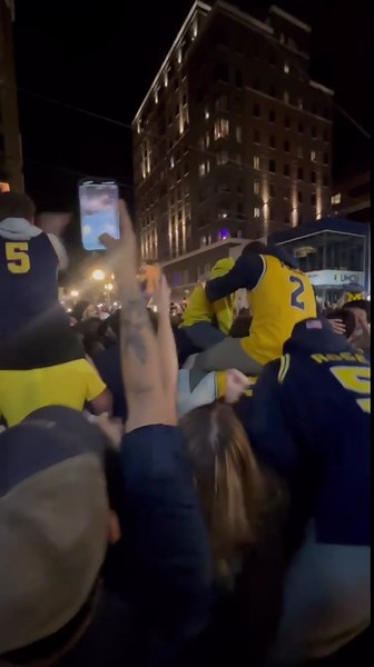 Fans celebrate in Ann Arbor after Michigan wins national championship