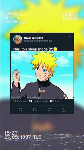 Naruto's sleep mode☠️ 😴 || naruto edit midu echoing || naruto skull edit midu echoing || naruto edit