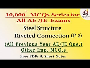 Riveted Connection (Part-2) - Steel Structure, Questions Series for All AE/JE Exams
