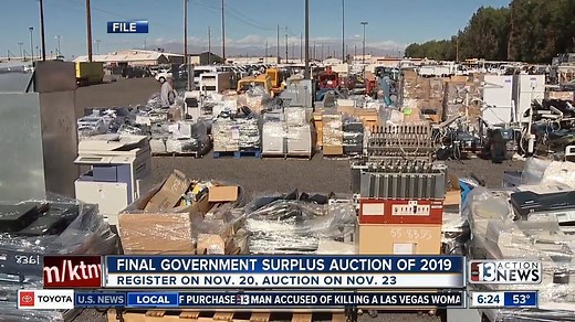 The FINAL Clark County government surplus auction of the year is happening Nov. 23. Items include cars/trucks, computers and office equipment, electronics and stuff from McCarran's lost and found. http://bit.ly/2CpkzPX | KTNV Channel 13 Las Vegas