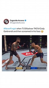 I miss this rivalry 😢 • •Follow @cagesideaccess •Follow @cagesideaccess • #UFC #MMA #codygarbrandt #tjdillashaw #knockout #tko | Cageside Access