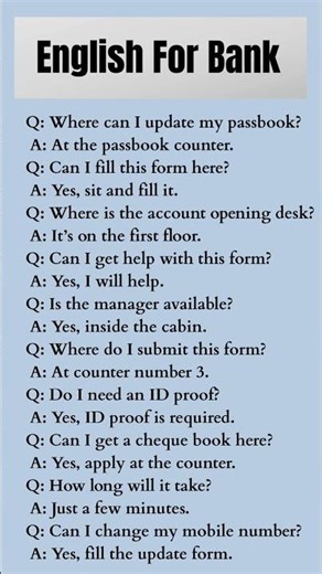 Beginner's English: ATM & Bank Conversation #shorts