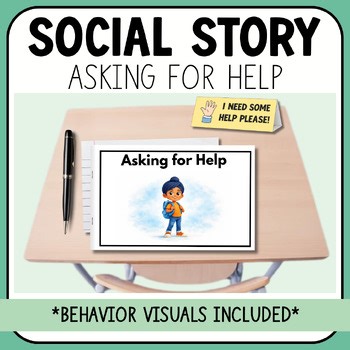 Social Skills Story: ASKING FOR HELP SELF ADVOCACY Printable Activities SEL
