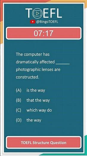 TOEFL Grammar Practice #579 | Structure Questions (Object)