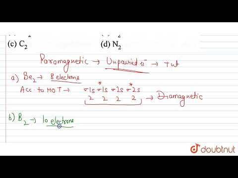 Assuming `2s, 2p` mixing is NOT operative , the paramagnetic species among the following is