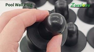 4-Pack Pool Wall Plug Replacement - Swimming Pool Pump Strainer Hole Plugs for Bestway & Intex Above Ground Pools, Durable Black Stoppers,pool plugs for above grou (Fit Filter Pump, Drain, Water Seal)