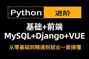 2024新版-全网最高播放量【python基础 前端 MySQL Django VUE】全套流程详细讲解，从入门到实战，学不会我退出IT界！