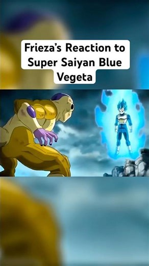 Frieza’s Reaction to Super Saiyan Blue Vegeta #shorts #dragonballsuper